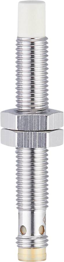 Metallmutter und -bolzen, ineinandergeschraubt. Silberfarben, glänzende Oberfläche, symbolisiert mechanische Verbindung.