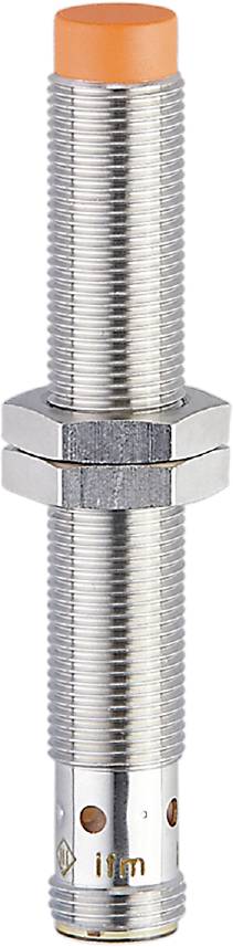 Eine silberne Metallmutter, sechseckig, auf einem Gewindebolzen, dargestellt in Nahaufnahme.