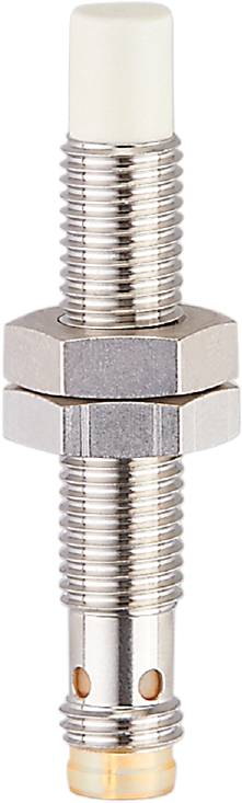 Metallmutter mit Sechskant und Gewindebolzen in Nahaufnahme; zeigt Detail eines mechanischen Verbindungselements.