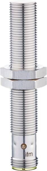 Nahaufnahme eines metallischen Bolzens mit Mutter in silberner Farbe, zeigt Gewinde und sechseckige Mutter für Befestigungszwecke.