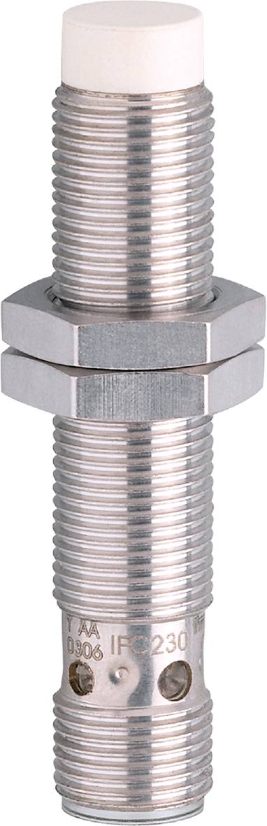 Eine große, silberne Metallmutter und -schraube sind ineinander verschraubt.