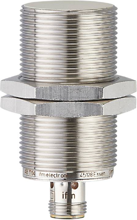 Zylindrischer Metallzylinder mit Gewinde, bestehend aus zwei miteinander verbundenen Teilen. Unten sind Produktinformationen eingraviert.