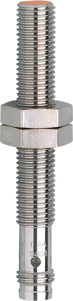 Eine große, silberne Sechskantmutter ist auf einem Gewindebolzen befestigt. Der Fokus liegt auf der Mutter und den Gewindelippen.