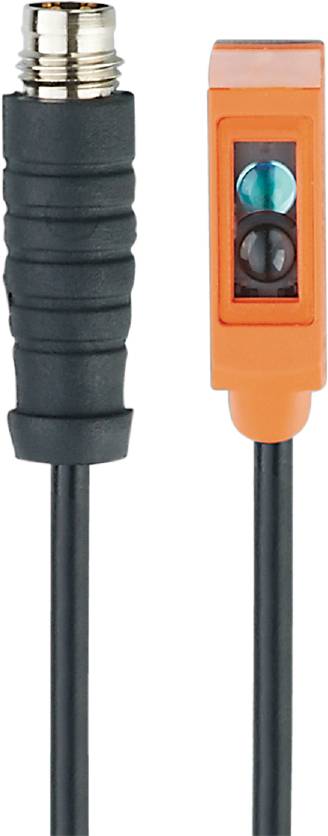 Ein schwarzer und ein orangefarbener Stecker nebeneinander. Der orangefarbene Stecker hat ein durchsichtiges Fenster, das Innenansichten zeigt.