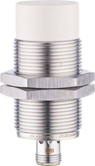 Ein silberner zylindrischer Metallgegenstand mit einem Sechskantgewinde in der Mitte, möglicherweise ein Teil eines Verbindungsstücks.