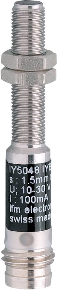 Ein silbernes, zylindrisches Metallteil mit Gewinde und Markierung 'IY5048' an der Unterseite.