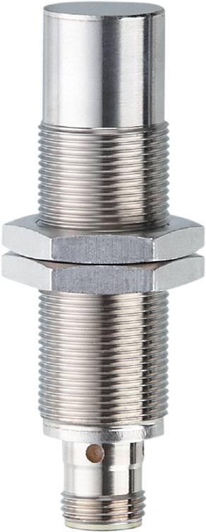 Ein verstellbarer Metallzylinder mit Gewinde und zwei Sechskantmuttern, wahrscheinlich ein Teil einer Maschinen- oder Rohrkonstruktion.