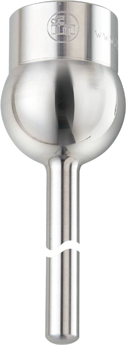 Nahaufnahme eines glänzenden Metalllöffels. Der Löffel reflektiert Licht und zeigt einen vergrößerten Ausschnitt des Stiels und der Laffe.