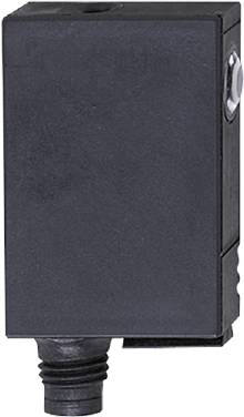 Ein schwarzer, rechteckiger Lautsprecher mit einer silbernen Leiste an der Seite, möglicherweise für den Lautstärkeregler.