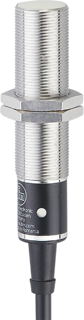 Ein silbernes Metallgewinde eines Zylinders, unterer Bereich schwarz mit weißem Emblem bedruckt.