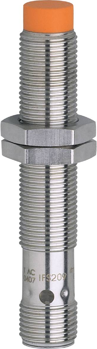 Nahaufnahme eines Metallgewindebolzens mit zwei Sechskantmuttern an den Enden, aufrecht stehend.