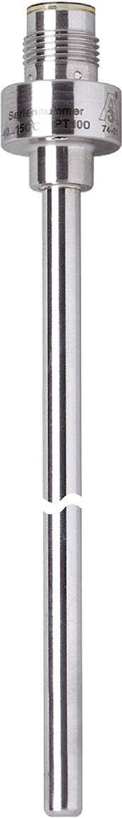 Ein glänzender, länglicher Metallstab mit glatter Oberfläche.