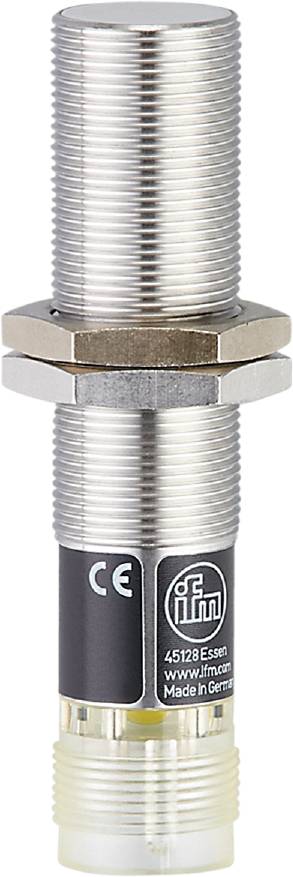 Zylindrischer Metall-Stecker mit Gewinde und zwei Sechskantmuttern. Sorgt für sichere elektrische Verbindungen in technischen Geräten.