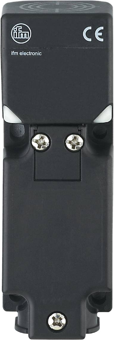 Schwarzes, rechteckiges Plastikteil mit zwei sichtbaren verschraubten Metallklammern oben, möglicherweise ein Befestigungselement.