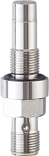 Nahaufnahme eines silbernen Metallverschraubungselements mit einem Gewinde an der Oberseite. Es ist für den Einsatz in Sanitärsystemen gedacht.