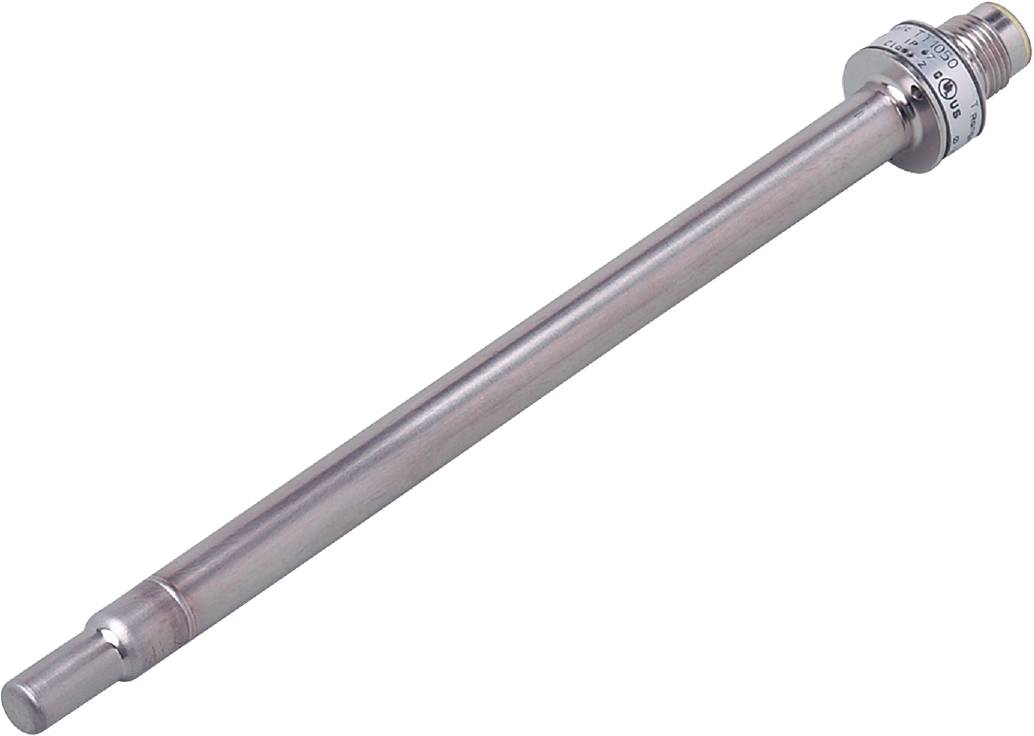 Silberne Metallstange, horizontal ausgerichtet.