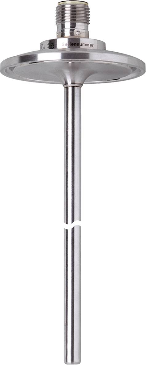 Ein silbernes, metallisches Rohr mit einer versetzten Verbindung in der Mitte.