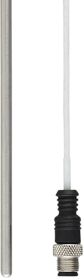 Eine Metallstange und ein daneben liegender, länglicher, weißer Gegenstand auf weißem Hintergrund.