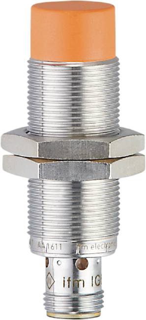 Nahaufnahme eines Metallzylinders mit Gewinde und zwei Sechskantmuttern, möglicherweise Teil einer Schraubvorrichtung oder Befestigung.