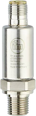 Metallzylinder mit Logo und Aufschrift: 'ifm electronic, 45128 Essen, Germany, Made in Germany, www.ifm.com'.