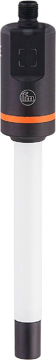 Eine weiße, vertikale Plastikflasche mit einem schlichten, minimalistischen Design.