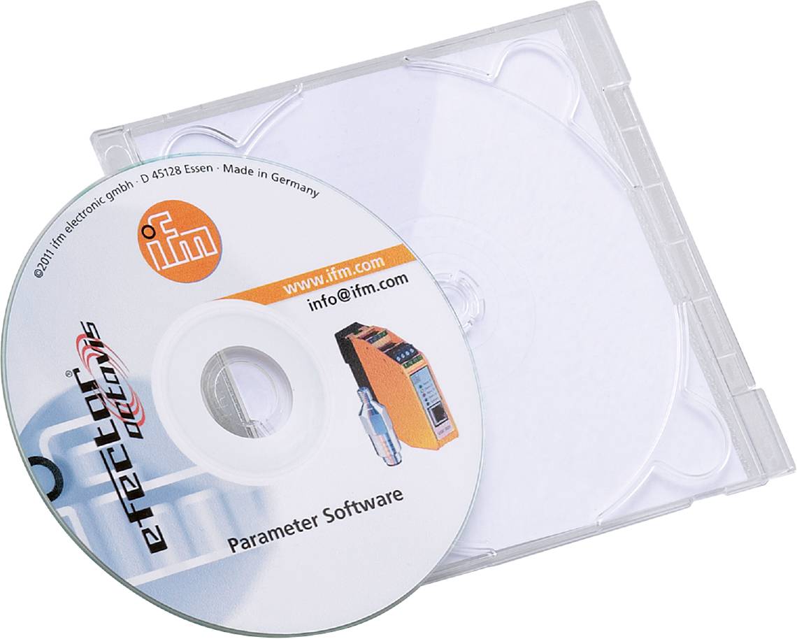 CD-Hülle mit der Aufschrift 'Parameter Software'. Beinhaltet Logo der Firma und Kontaktangaben. Verpackt in einer durchsichtigen Hülle.