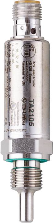 Etikett auf Metallzylinder mit Aufschrift 'TA2105', 'TO-LFK11', CE-Kennzeichnung und Seriennummer. Text ist teilweise verdeckt.