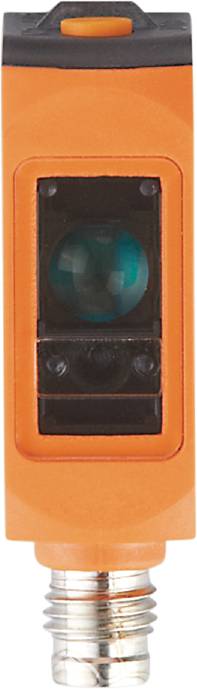 Ein orangefarbenes Gerät mit einer Linse, das wie ein Sensor aussieht. Es könnte für optische Erkennungszwecke verwendet werden.