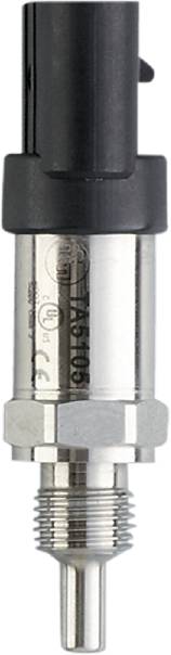 Silbriger, zylindrischer Metallgegenstand mit Gravuren und Seriennummern. Markierungen für UL und CE Zertifizierungen sichtbar.