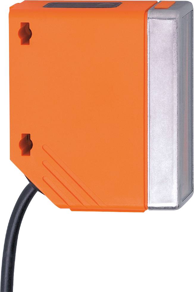 Ein orangefarbenes elektrisches Gerät mit einem Kabel auf der linken Seite, möglicherweise ein Bauteil eines größeren Systems.