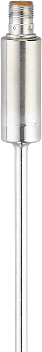 Ein glänzender silberner Metallstab, vertikal positioniert, möglicherweise als Teil eines Werkzeugs oder Instruments.