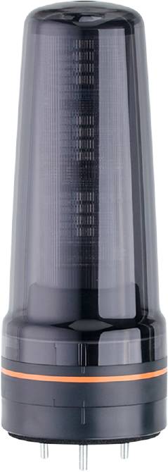 Ein umgedrehter schwarzer Kunststoffbecher auf einem Tisch.