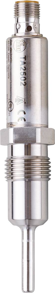 Eine Nahaufnahme eines glänzenden Metallbolzens mit Gewinde, vermutlich Teil einer mechanischen oder industriellen Vorrichtung.