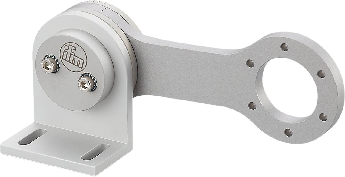 Detailaufnahme eines mechanischen Gelenks aus Metall, das Teil einer größeren Vorrichtung oder Maschine sein könnte.