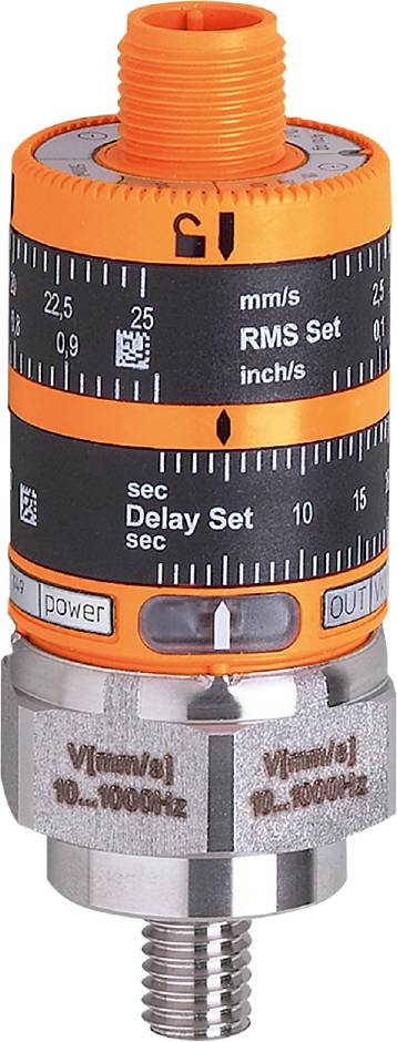 Bild eines einstellbaren Verzögerungszeitgebers mit Skala in Sekunden und Minuteneinteilung, umgeben von Bedienelementen.