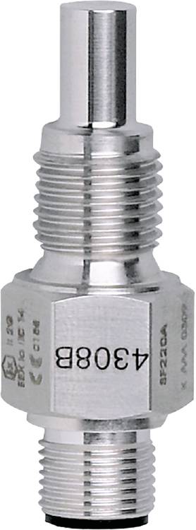 Ein silberner Metalladapter mit Gewinde, wahrscheinlich ein Verbindungselement für Rohre oder Schläuche, auf weißem Hintergrund.