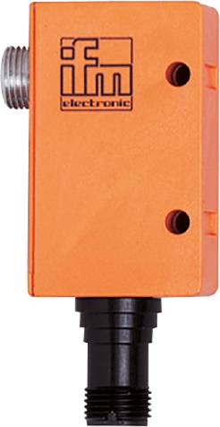 Orange Gehäuse mit schwarzer Vorderseite und Kabel.