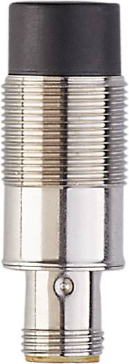 Nahaufnahme eines metallischen, glänzenden Gewindes, das vertikal verläuft, mit klar sichtbaren Spiralfurchen.