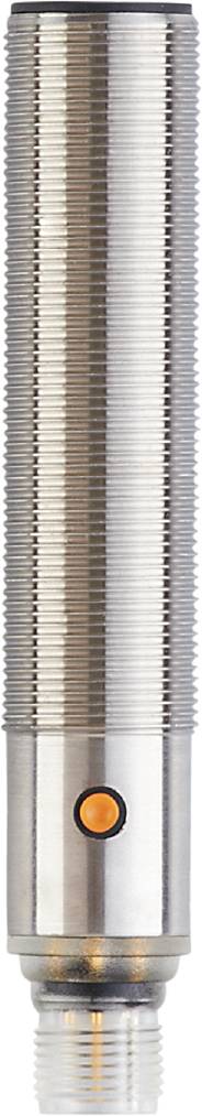 Silberne metallene Gewindeschraube, vertikal angeordnet. Die enge Spirale verleiht einen industriellen, funktionalen Look.