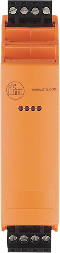 Eine orange Fläche mit vier kleinen, schwarzen Kreisen und einem größeren, halbkreisförmigen Bogen darüber.