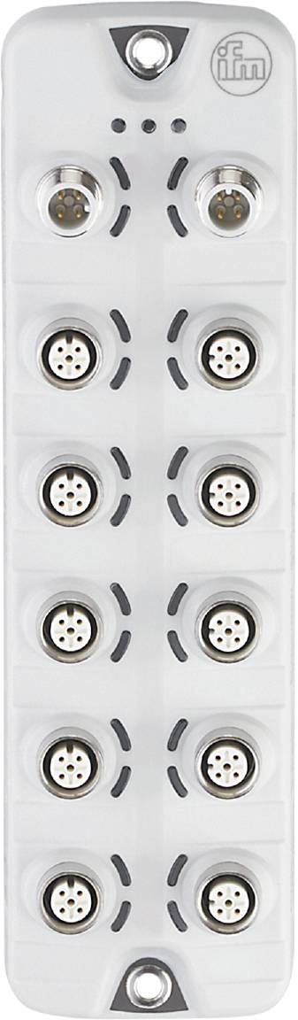 Weiße Steckerteile mit vier Anschlusslöchern in zwei Reihen, insgesamt sechs Stück. Hintergrund unsichtbar.