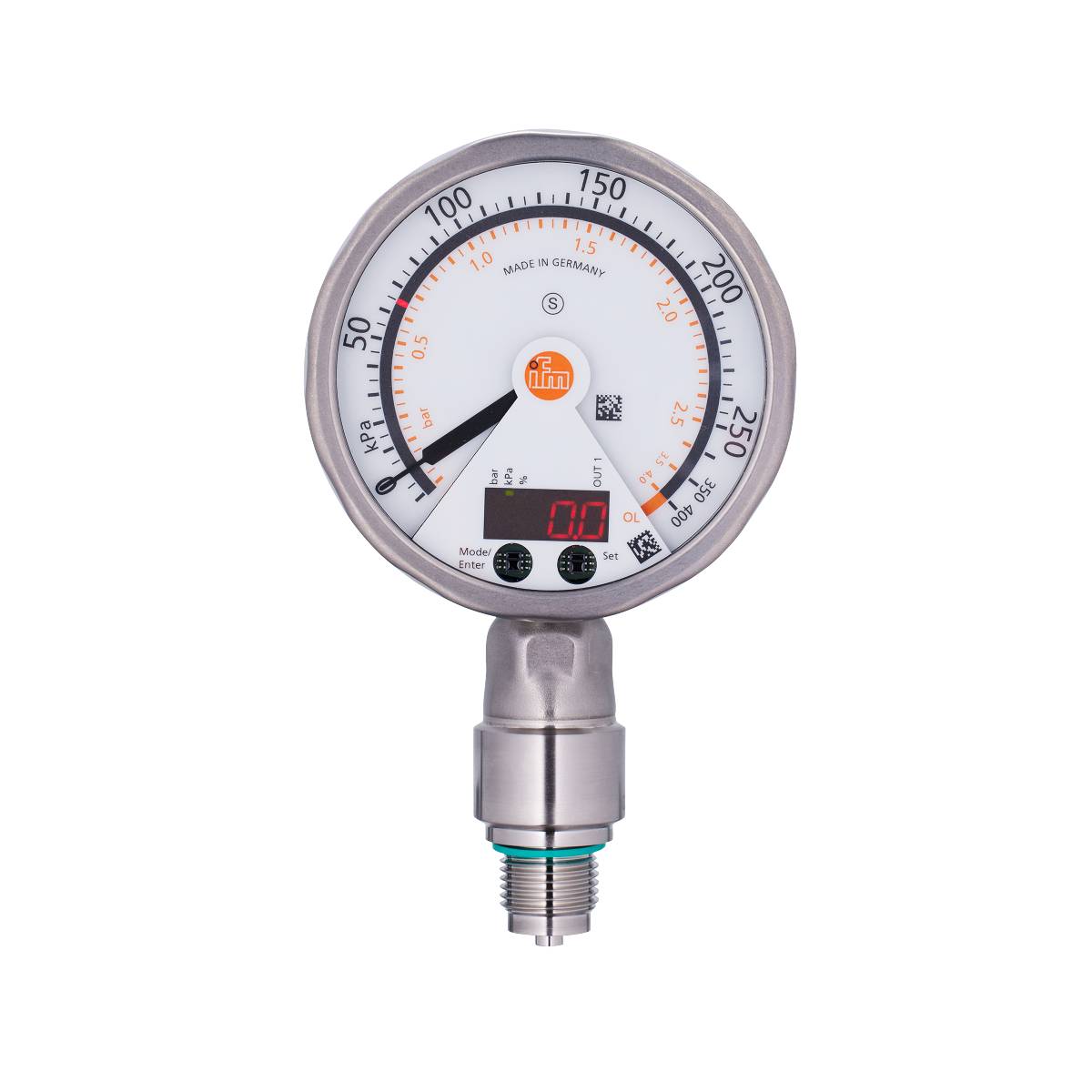 Ifm Electronic Drucksensor 1 St. PG2436 -12 kPa bis 250 kPa M12 1 Öffner, 1 Schließer, Analog