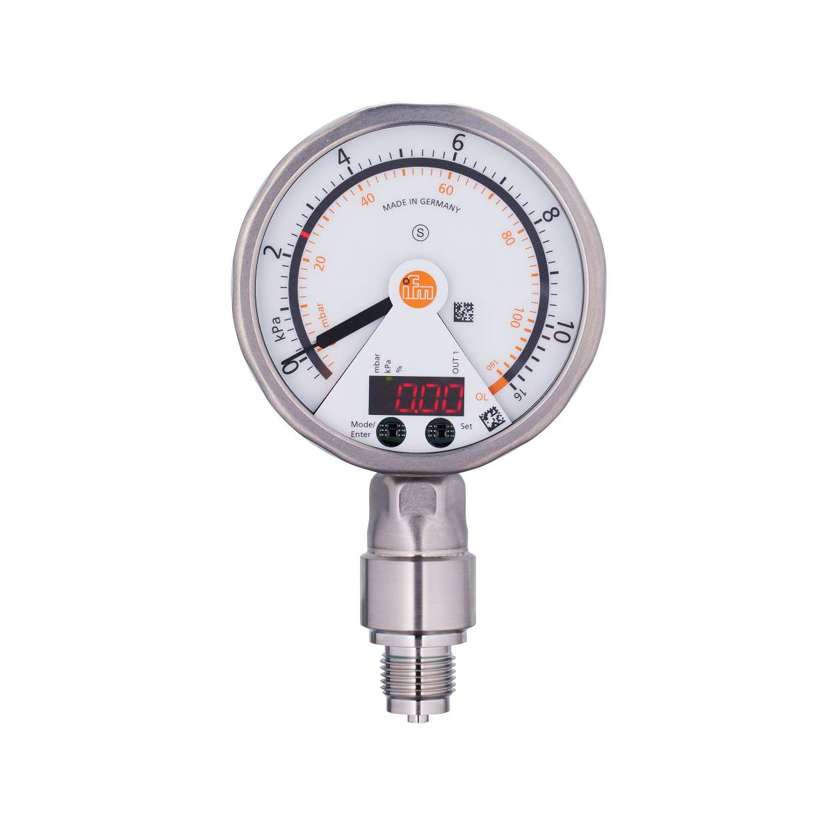 Ifm Electronic Drucksensor 1 St. PG2449 -0 kPa bis 10 kPa M12 1 Öffner, 1 Schließer, Analog
