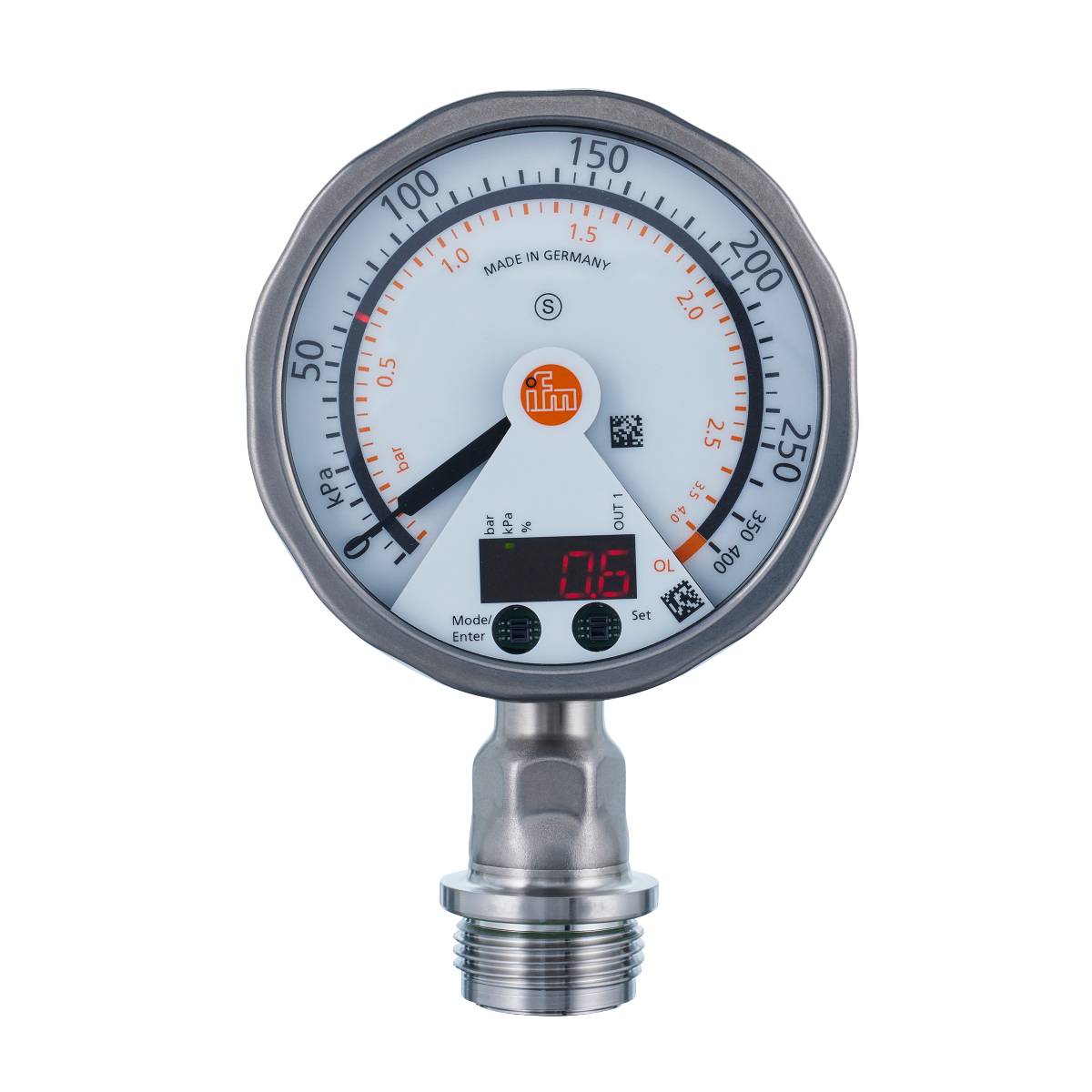 Ifm Electronic Drucksensor 1 St. PG2736 -12 kPa bis 250 kPa M12 1 Öffner, 1 Schließer, Analog