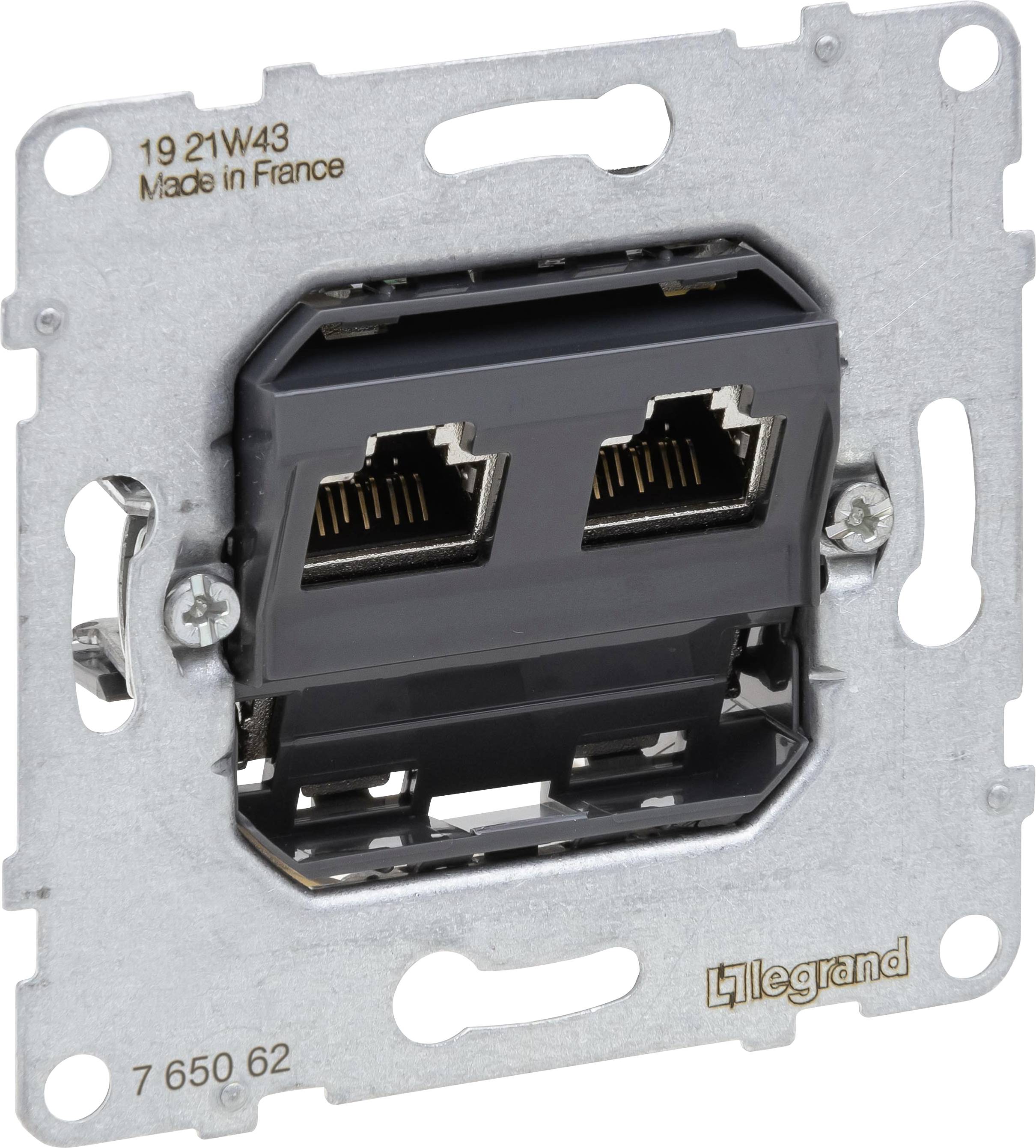 Legrand Einsatz Netzwerkdose, Unterputz Seano Schwarz, Metall 765062 1 St.