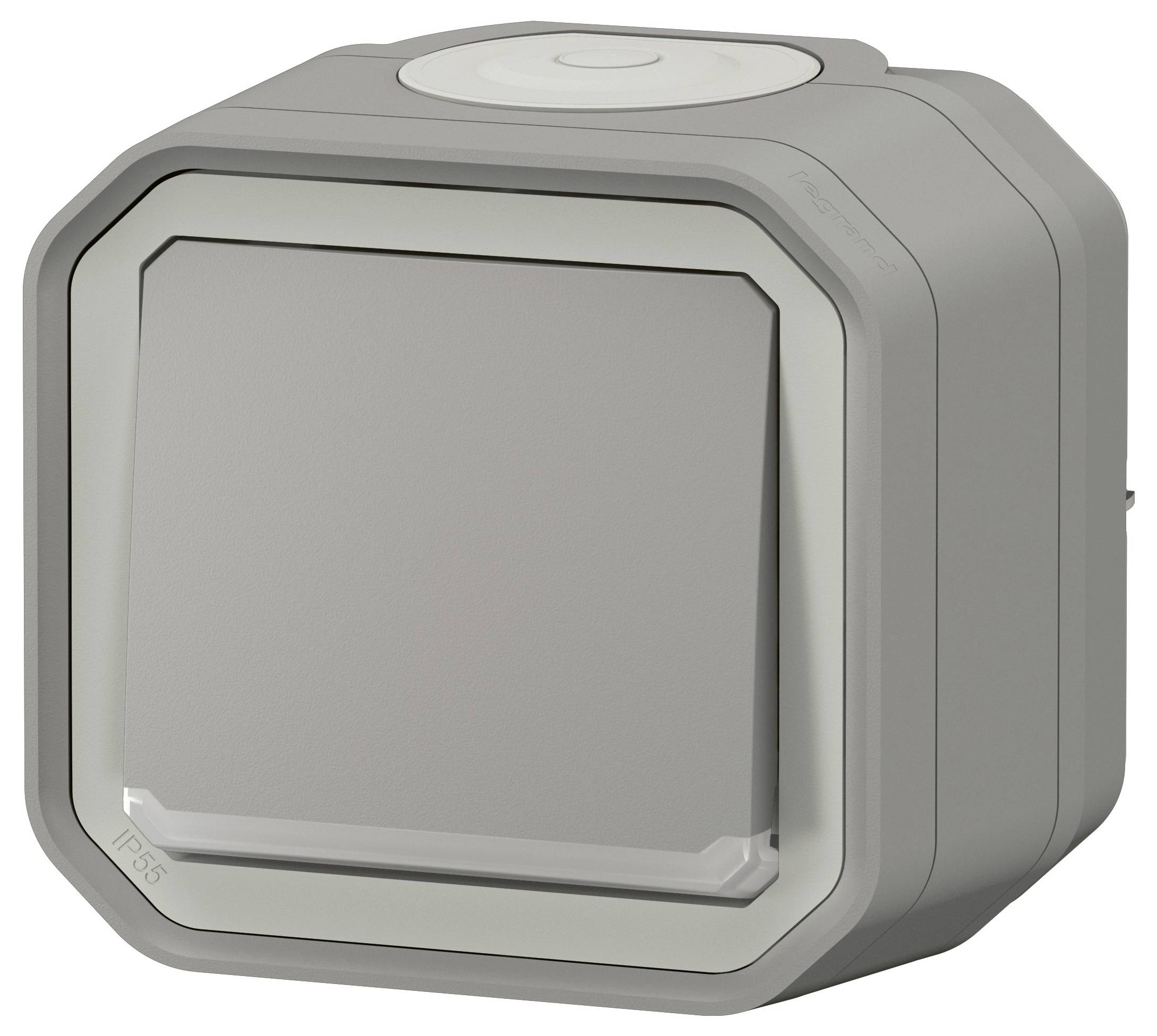 Legrand Komplett Aufputz, Wechselschalter Plexo Grau 069712L 1St.