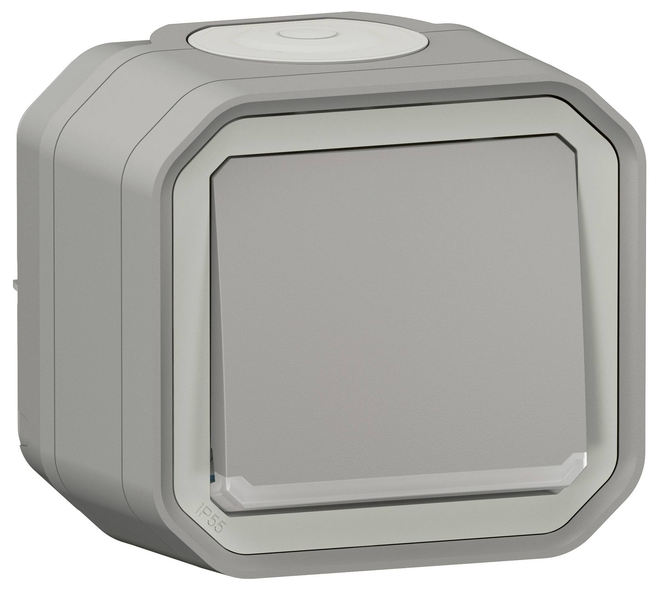 Legrand Komplett Aufputz, Wechselschalter Plexo Grau 069712L 1St.