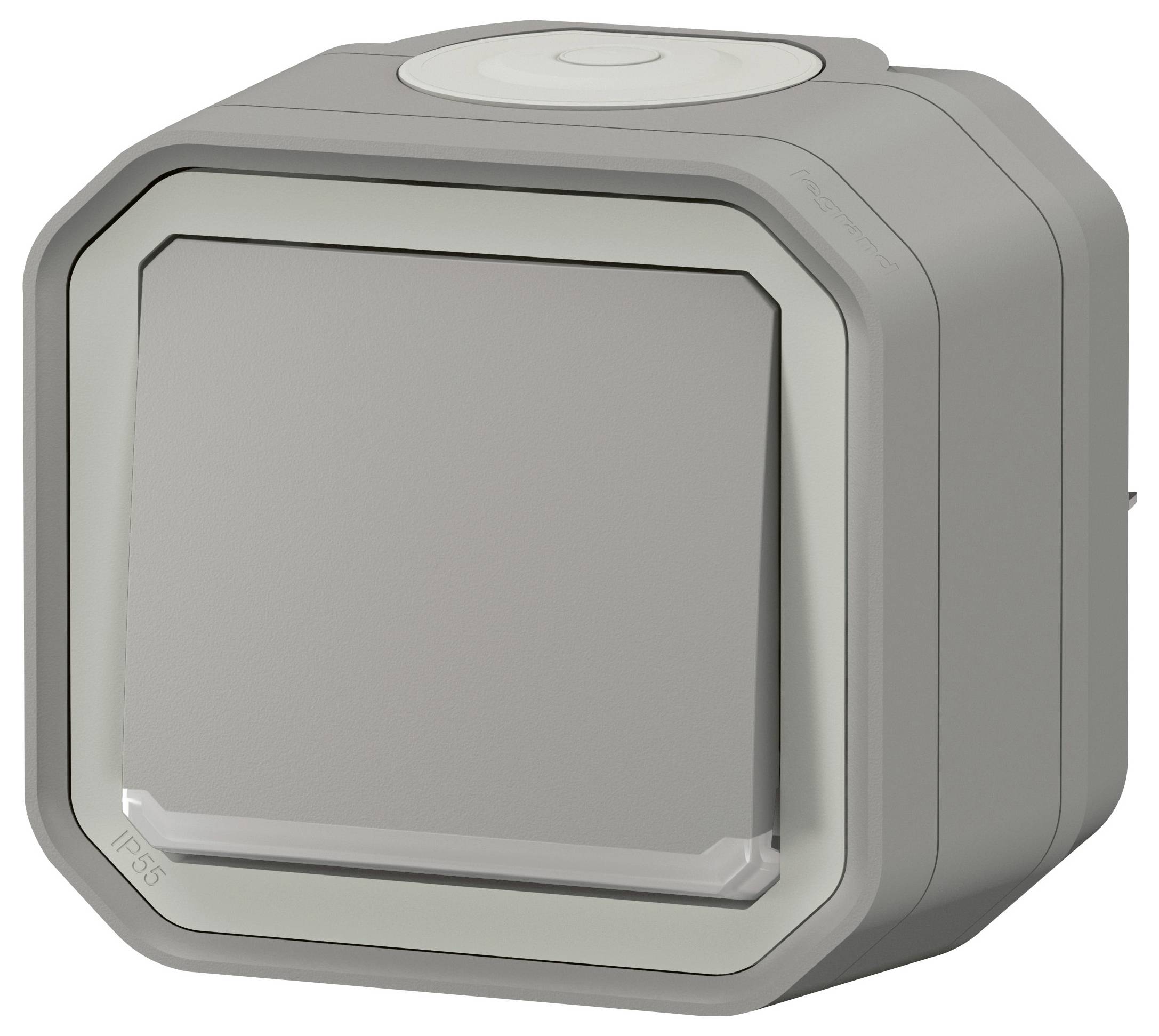 Legrand Komplett Aufputz, Wechselschalter Plexo Grau 069713L 1St.