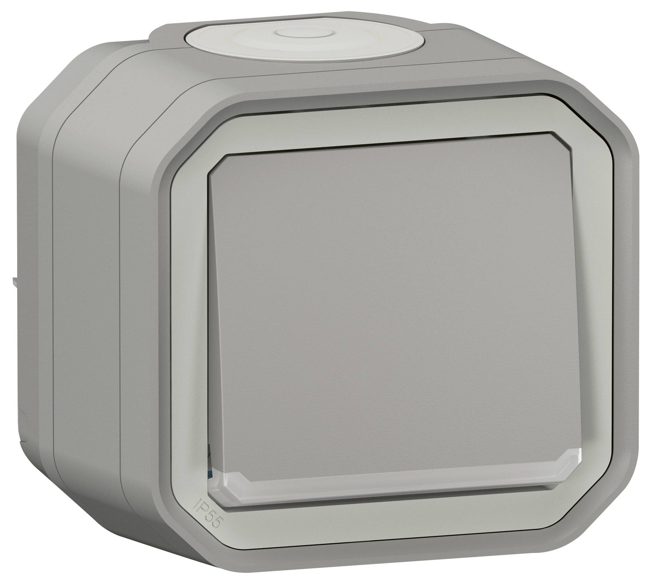 Legrand Komplett Aufputz, Wechselschalter Plexo Grau 069713L 1St.