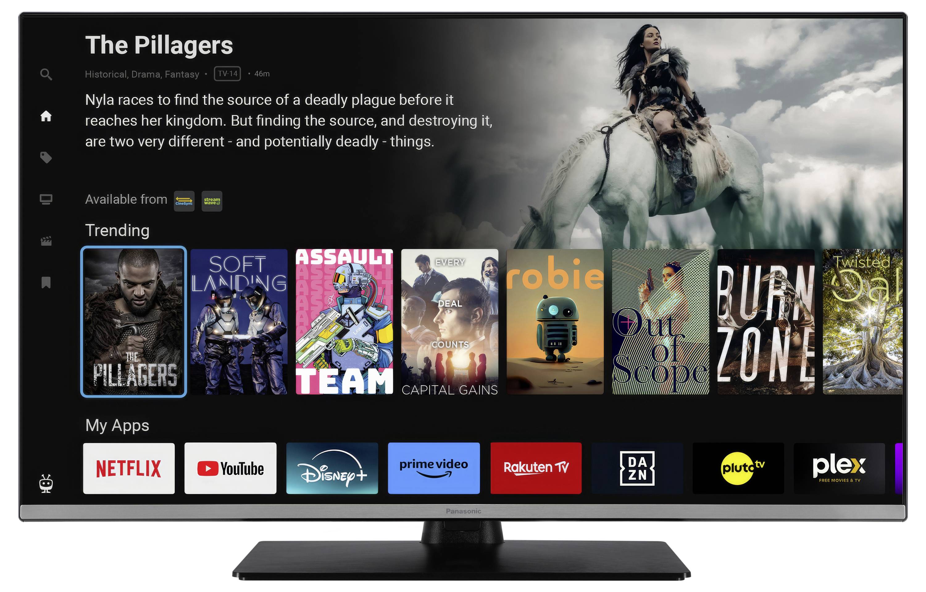 Panasonic TB-40S45A LED-TV 100cm 40 Zoll EEK E (A - G) CI+, DVB-C, DVB-S2, DVB-T2, DVB-T, Full HD, WLAN, Smart TV Schwarz